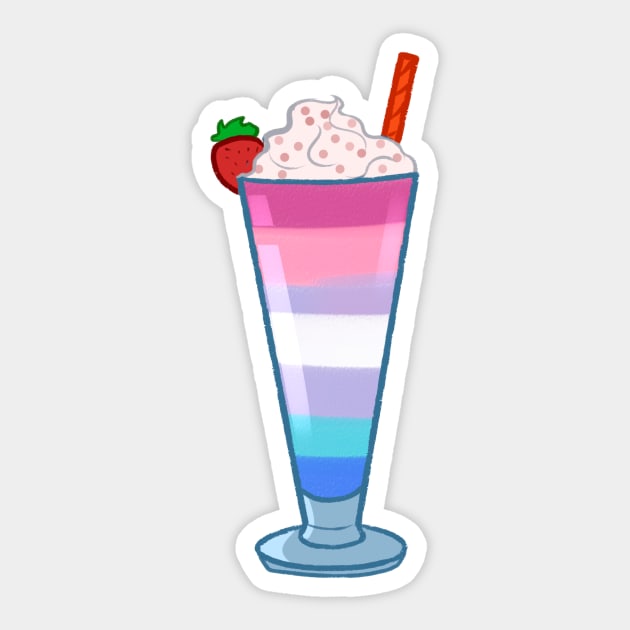 Bigender cocktail #6 Sticker by gaypompeii